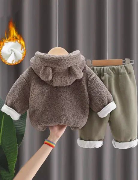 Kahverengi Çantalı Çocuk Takımı 1 - 5 Yaş için Şık Rahat - MAKKA