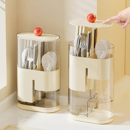 Kaldırılabilir Çubuk Tutucu Büyük Kapasiteli Toz Geçirmez Mutfak Düzenleyici - MAKKA