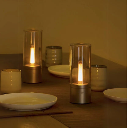 Kandil LED Mum Lamba – Ayarlanabilir Ambiyans Işığı USB TYPE - C Şarjlı - MAKKA