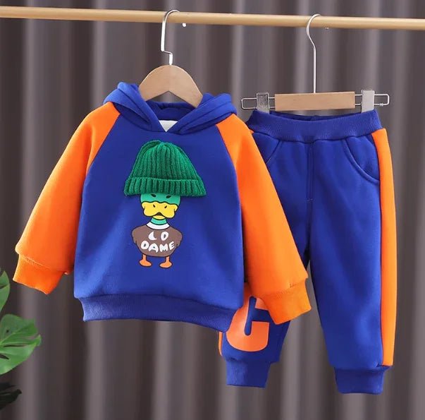 Kapşonlu 3D Baskılı Erkek Çocuk Takımı Rahat Pamuklu Set - MAKKA