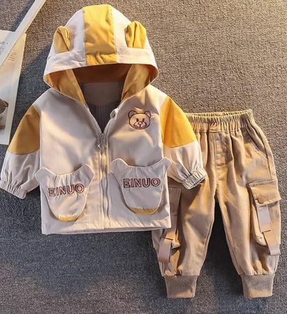 Kapşonlu Ceket ve Pantolon Erkek Çocuk Takımı 1 - 5 Yaş Konforlu - MAKKA