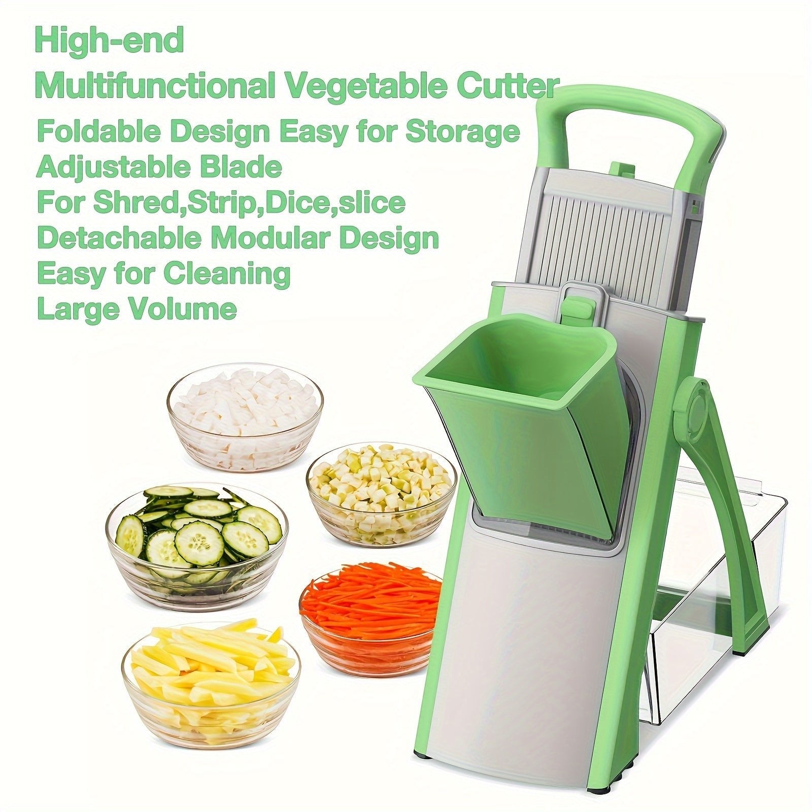 Katlanabilir Ayarlı Bıçaklı Çok Fonksiyonlu Sebze Meyve Dilimleyici Set - MAKKA