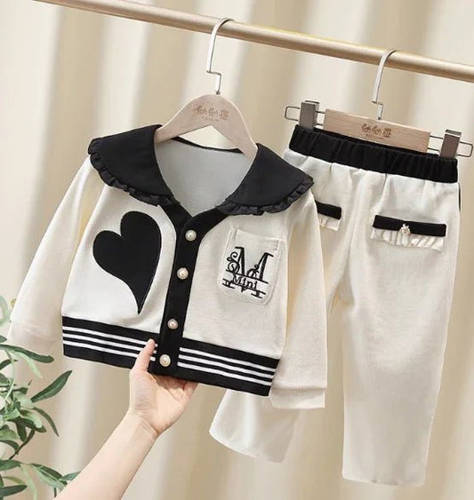 Kırık Beyaz Kız Çocuk Pamuklu Alt Üst Takım 2 - 7 Yaş - MAKKA