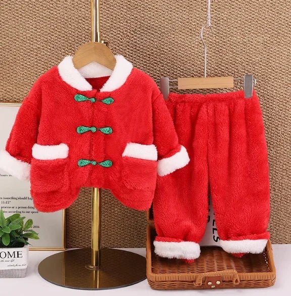 Kırmızı Uzun Kollu Çocuk Takım - Yumuşak Pamuk Rahatlık - MAKKA