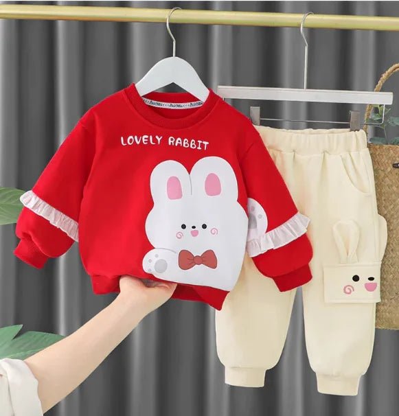 Kız Çocuk Alt Üst Takım Yarım Fiyonklu Uzun Kollu Pamuklu - MAKKA