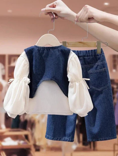 Kız Çocuk Bol Kesim Takım Pamuklu Rahat Günlük 2 - 6 Yaş - MAKKA