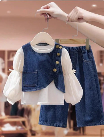 Kız Çocuk Bol Kesim Takım Pamuklu Rahat Günlük 2 - 6 Yaş - MAKKA