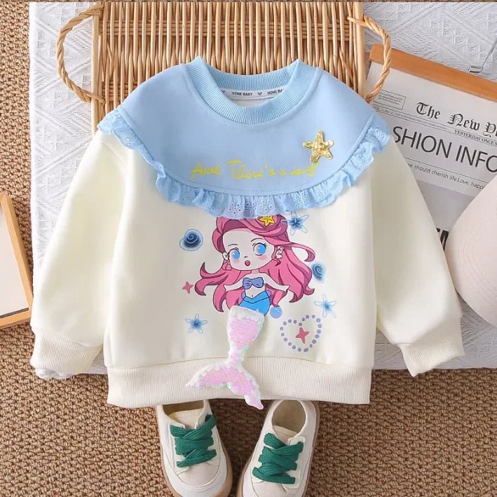 Kız Çocuk Denizkızı Fırfırlı 2 Parça Günlük Takım 1 - 5 Yaş - MAKKA