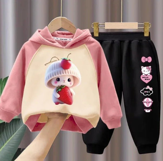 Kız Çocuk Pijama Takımı Rahat Pamuklu Desenli 2 - 8 Yaş - MAKKA