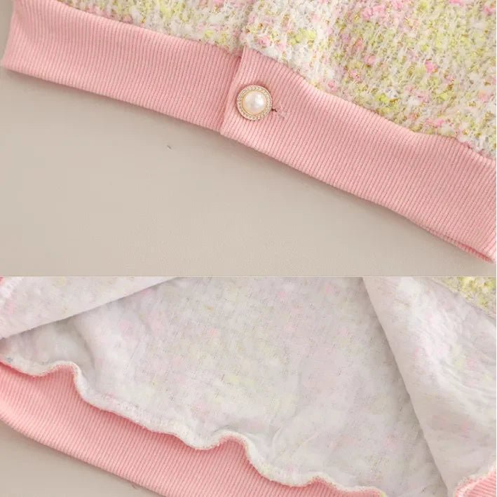 Kız Çocuk Tavşan Desenli Hırkalı Kot Pantolon 1 - 5 Yaş Takımı - MAKKA