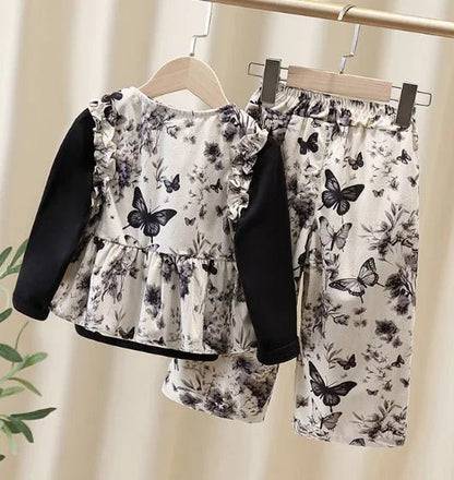 Kız Çocuk Uzun Kollu Pamuklu Rahat Takım 2 - 7 Yaş - MAKKA