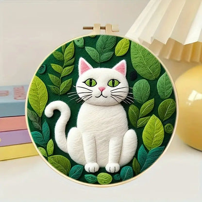 Köpek Desenli Yün Keçe Başlangıç Kiti İğne Felting Seti - MAKKA