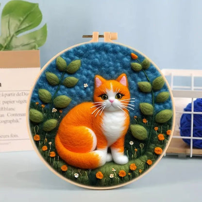 Köpek Desenli Yün Keçe Başlangıç Kiti İğne Felting Seti - MAKKA