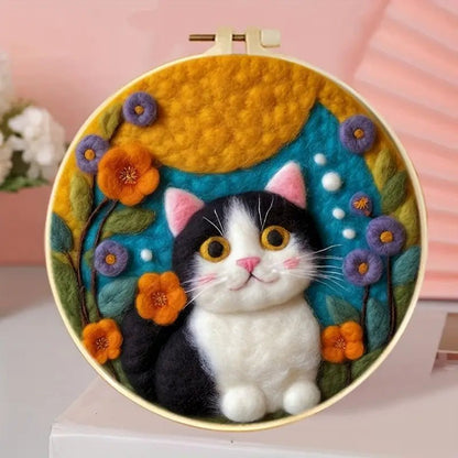 Köpek Desenli Yün Keçe Başlangıç Kiti İğne Felting Seti - MAKKA