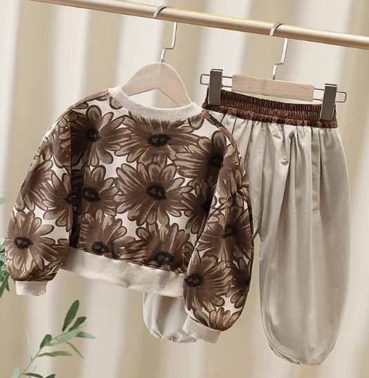 Koyu Renk Pamuklu Kız Çocuk Alt Üst Takımı 2–7 Yaş - MAKKA