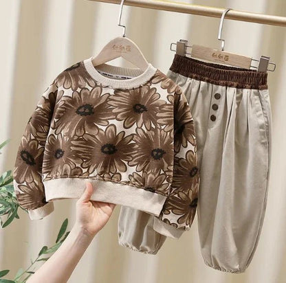 Koyu Renk Pamuklu Kız Çocuk Alt Üst Takımı 2–7 Yaş - MAKKA