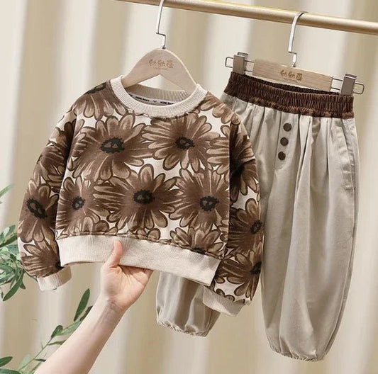 Koyu Renk Pamuklu Kız Çocuk Alt Üst Takımı 2–7 Yaş - MAKKA