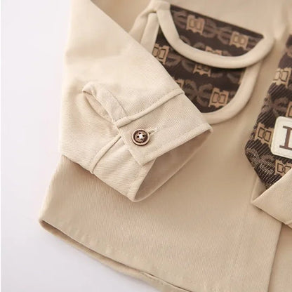 Kravatlı Erkek Çocuk 3 Parça Takım Şık Rahat Özel Gün - MAKKA