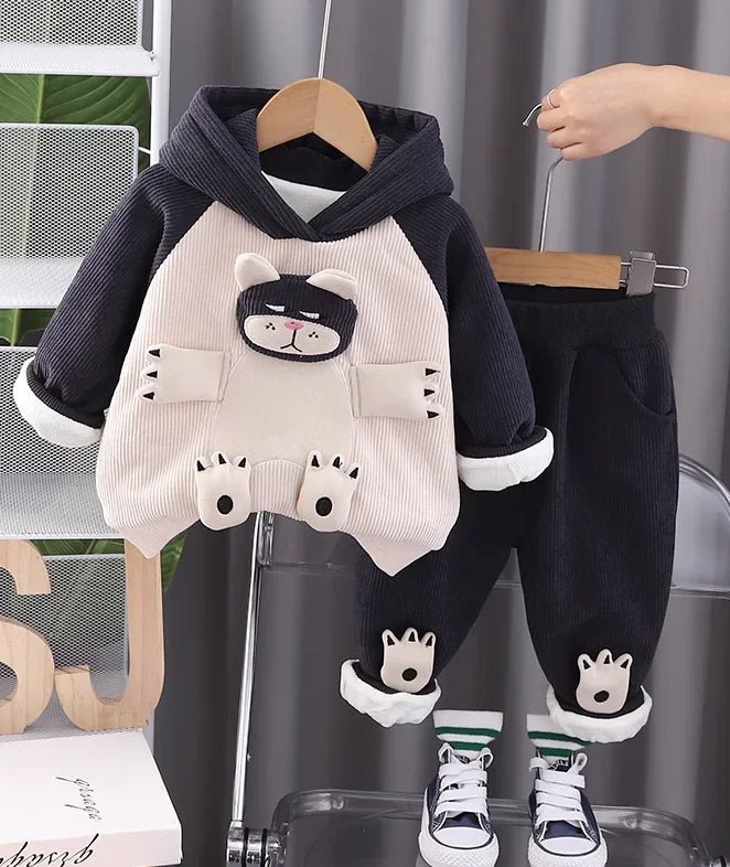 Lacivert Kadife Çocuk Takımı — Yumuşak, Rahat ve Şık 1 - 5 Yaş - MAKKA