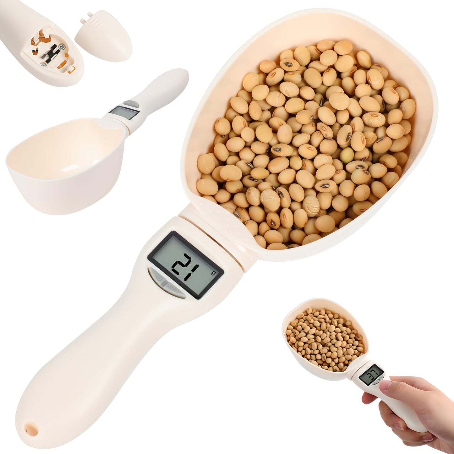 LCD Ekranlı Hassas 0.1g Mutfak Terazisi 800g Kapasiteli - MAKKA