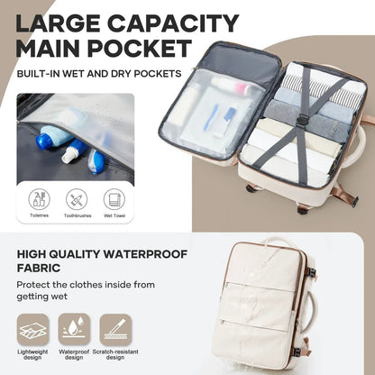 LK 40x20x25 cm Kabin Sırt Çantası Su Geçirmez Hafif 36 - 55L - MAKKA