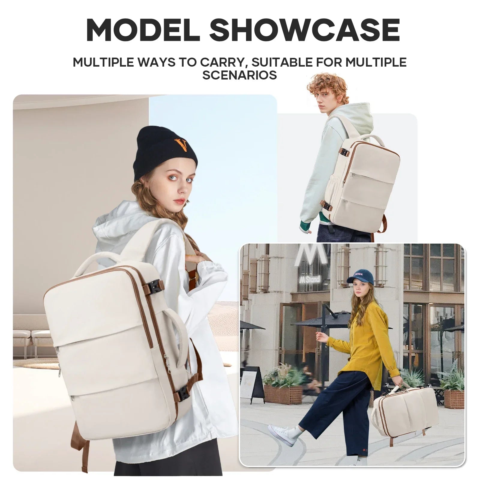 LK 40x20x25 cm Kabin Sırt Çantası Su Geçirmez Hafif 36 - 55L - MAKKA