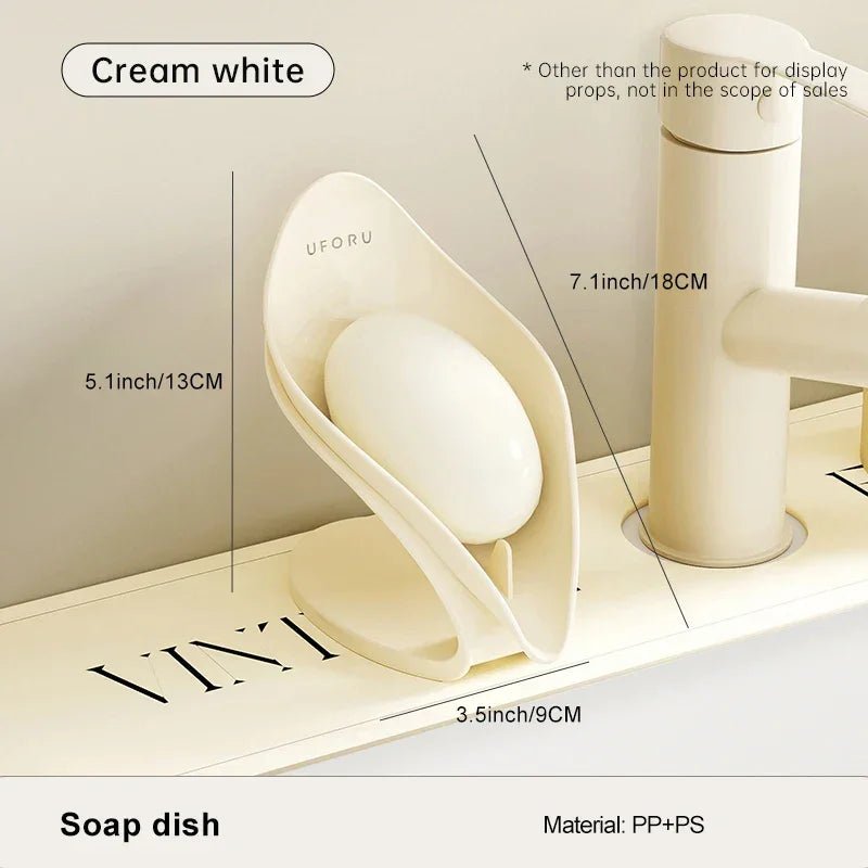 Lüks Kapaklı Plastik Sabun Kutusu Banyo Tezgahı Düzenleyici - MAKKA