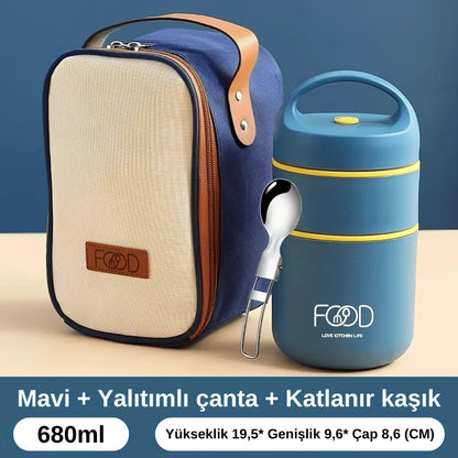 Lunch Box Fast Serisi Çelik Yemek Termosu - MAKKA