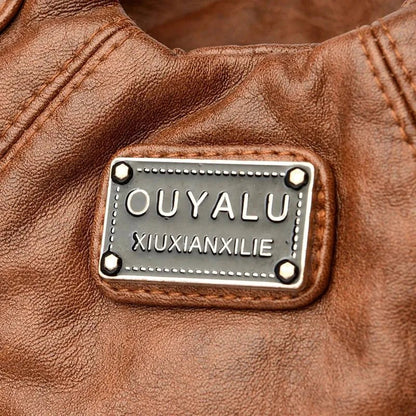 Luxe Yumuşak PU Deri Kadın Omuz Çantası, Çok Bölmeli, Şık - MAKKA