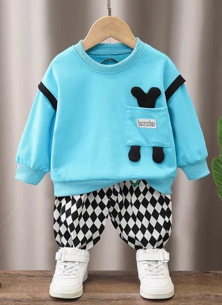 Mavi Dalmaçyalı Erkek Çocuk Pamuklu Rahat Günlük Takım Seti - MAKKA