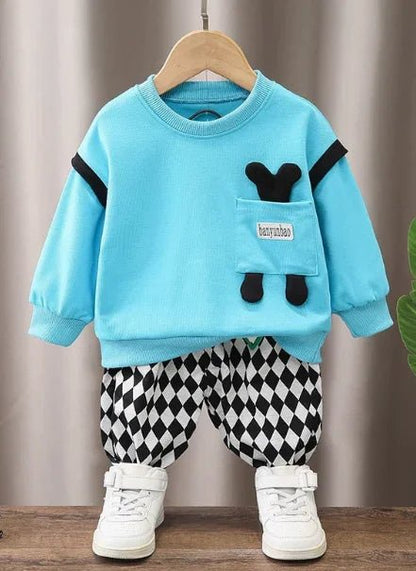 Mavi Dalmaçyalı Erkek Çocuk Pamuklu Rahat Günlük Takım Seti - MAKKA