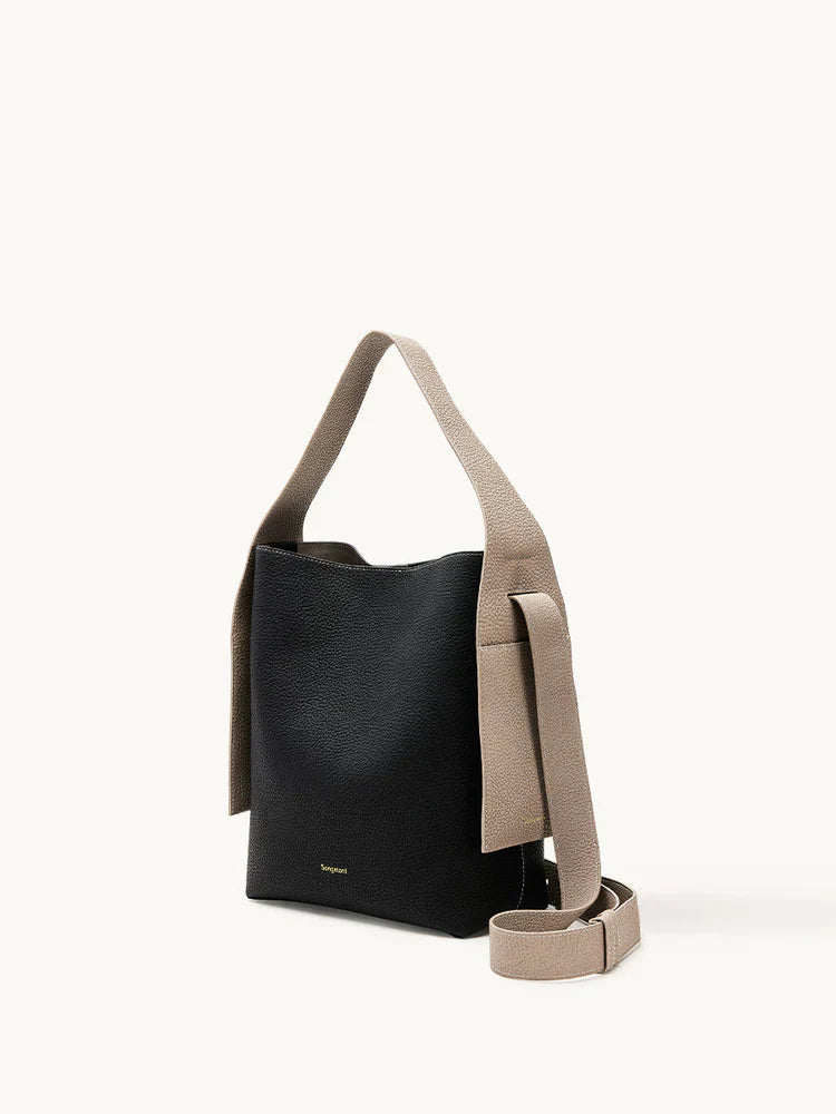 Süet ve Dana Derisi Omuzlu Minimal Drippa Tote Çanta
