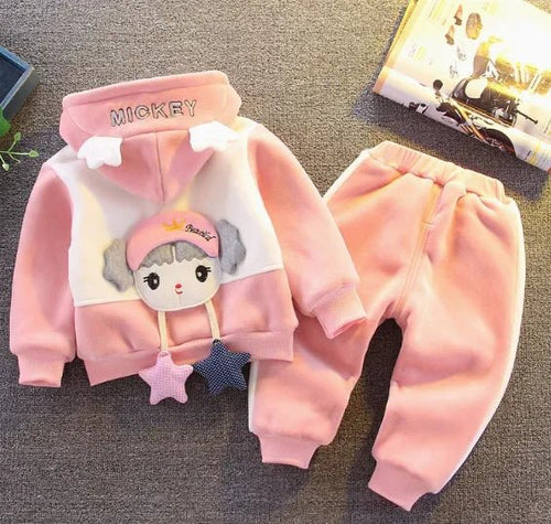 Mickey Mouse Pembe Kız Çocuk Alt Üst Takım Rahat Esnek - MAKKA