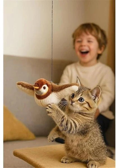 Miko Şarjlı Hareket Sensörlü Kuş Sesli Peluş Kedi Oyuncağı - MAKKA