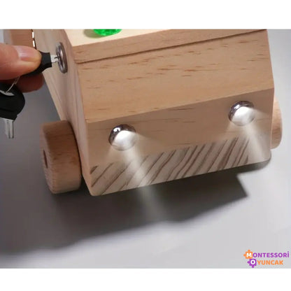 Montessori Ahşap Araba Tamir Seti Eğitici Rol Yapma Oyuncağı - MAKKA