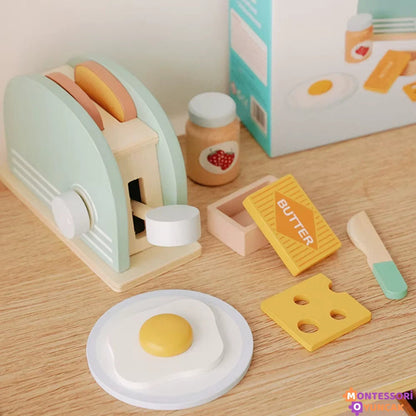 Montessori Ahşap Çocuk Kahvaltı ve Tost Seti Eğitici - MAKKA