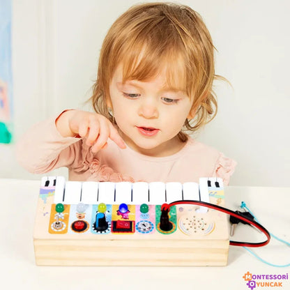 Montessori Ahşap Mini Piyano Eğitici Müzik Oyuncağı Çocuklar İçin - MAKKA