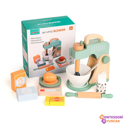 Montessori Ahşap Oyuncak Blender Seti Eğitici Gerçekçi Dayanıklı - MAKKA