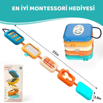 Montessori Aktivite Küpü Eğitici Duyu Motor Becerileri Oyuncağı - MAKKA