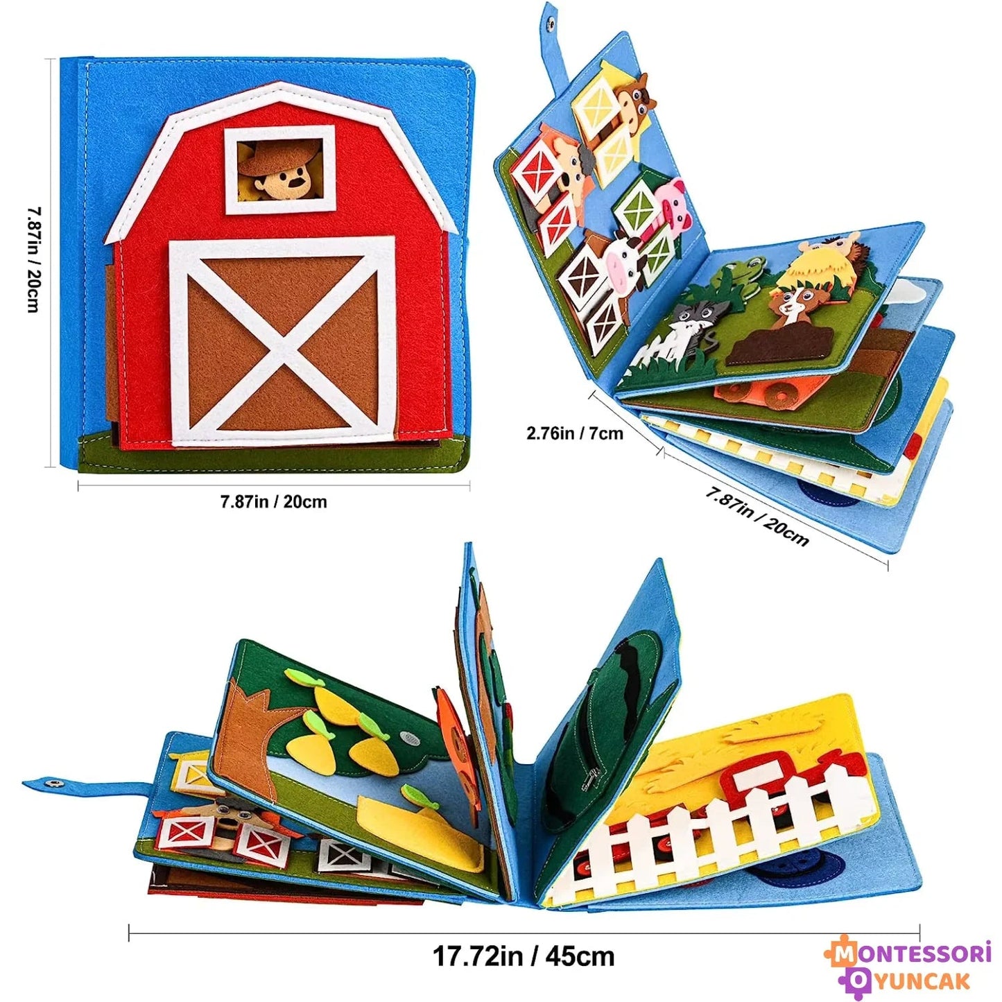 Montessori Ali Baba Keçe Kitabı Eğitici Duyu Oyunu Keçe Hikaye - MAKKA