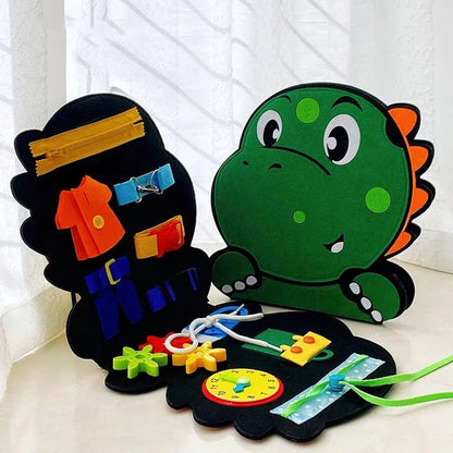 Montessori Dino Keçe Aktivite Kitabı Oyuncak Eğitici Oyun - MAKKA