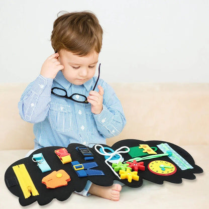 Montessori Dino Keçe Aktivite Kitabı Oyuncak Eğitici Oyun - MAKKA