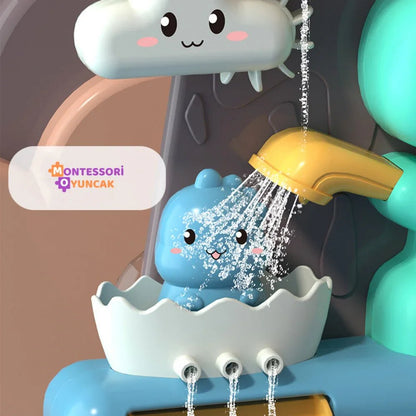 Montessori Dinozor Banyo Oyuncağı Yüzen Yumuşak BPA'sız Renkli Eğitici - MAKKA