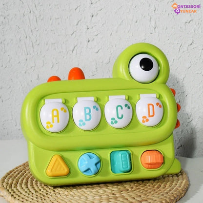 Montessori Duyusal Dinazor Oyuncağı - Yumuşak Dokulu Eğitici Motor Becerileri - MAKKA