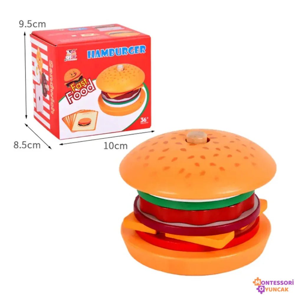 Montessori Hızlı Yemek Yapbozu: Eğitici Hamburger ve Sandviç Seti - MAKKA