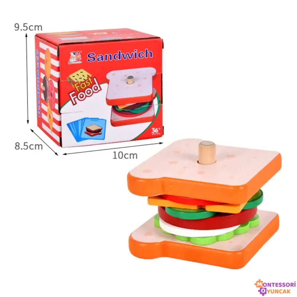Montessori Hızlı Yemek Yapbozu: Eğitici Hamburger ve Sandviç Seti - MAKKA