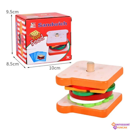 Montessori Hızlı Yemek Yapbozu: Eğitici Hamburger ve Sandviç Seti - MAKKA