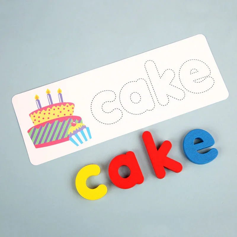 Montessori İngilizce Heceleme Oyunu - Harf Kartları, Sesli, Eğitici Set - MAKKA