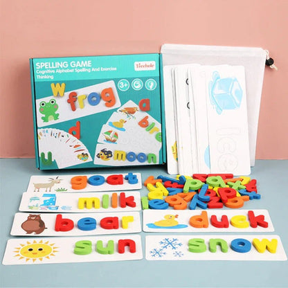 Montessori İngilizce Heceleme Oyunu - Harf Kartları, Sesli, Eğitici Set - MAKKA