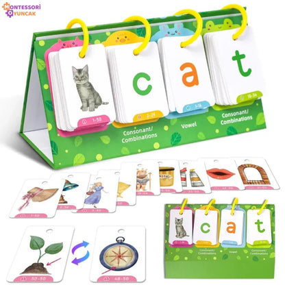 Montessori İngilizce Kelime Öğrenme Seti 500 Kart Renkli Aktiviteler - MAKKA